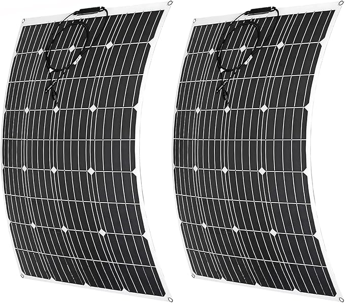 1000 Watt Solar Panel, with 40A Charge Controller 2pcs 500 Watt Flexible Monocrystalline Solar Panel for 12-24V Battery Charging Car Battery Camper RV Yacht Boat