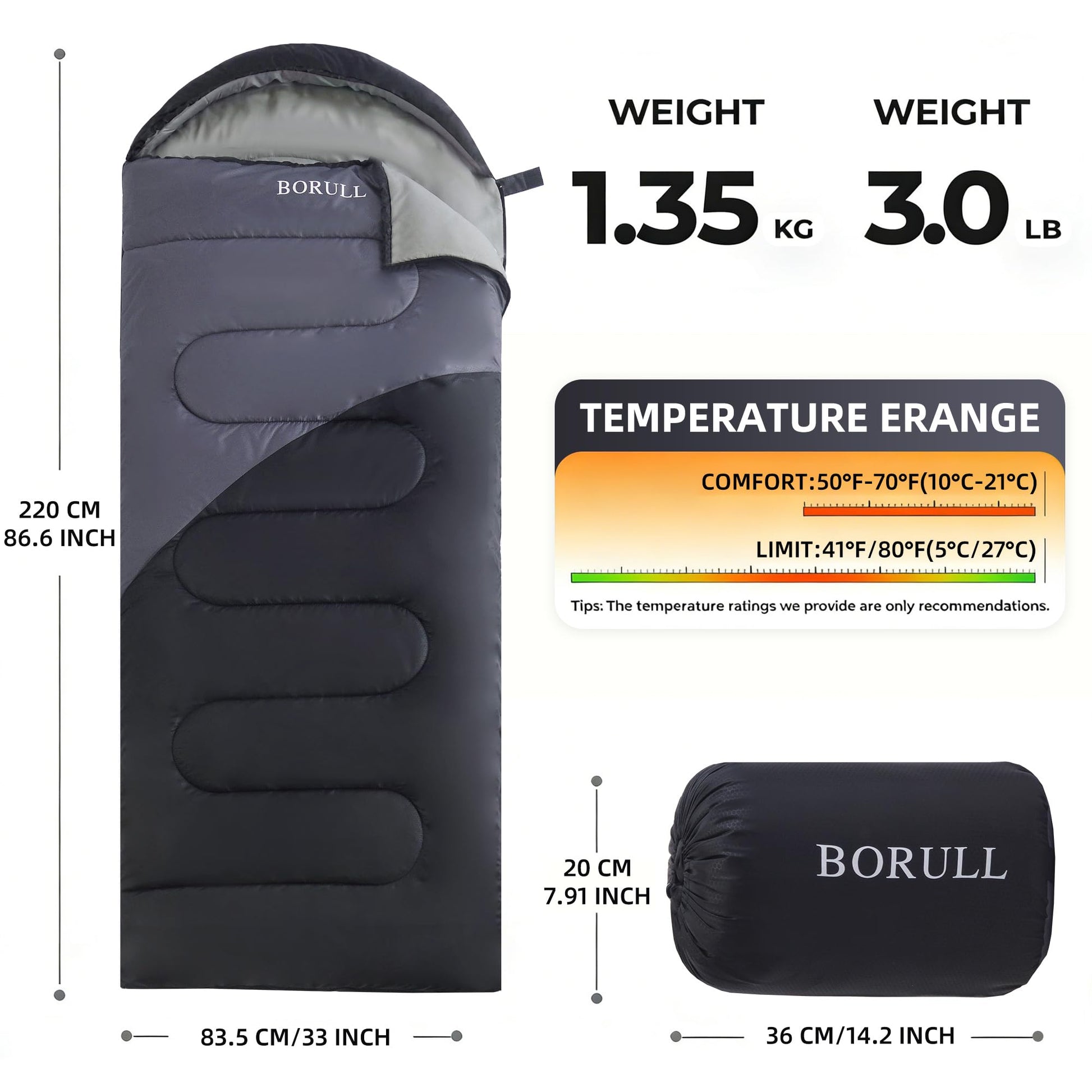 Lightweight Sleeping Bags for Kids & Adults, Backpacking & Scouts, Compact