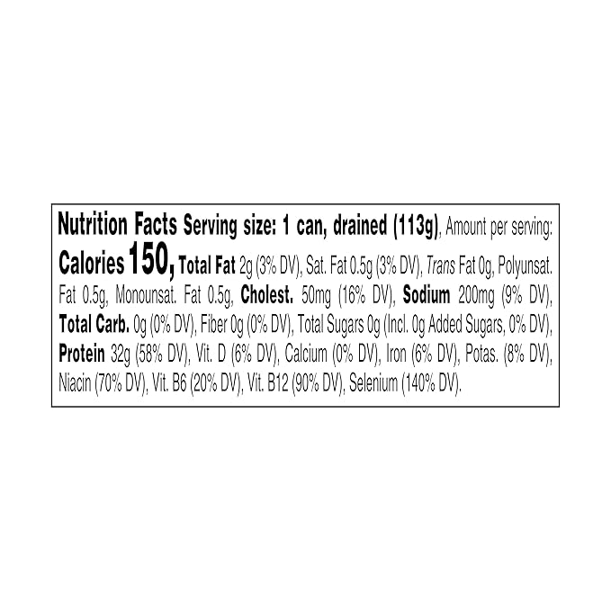 Blue Harbor Fish Co. Wild Albacore Solid White Tuna in Water No Salt Added - 4.6 oz Can (Pack of 12)