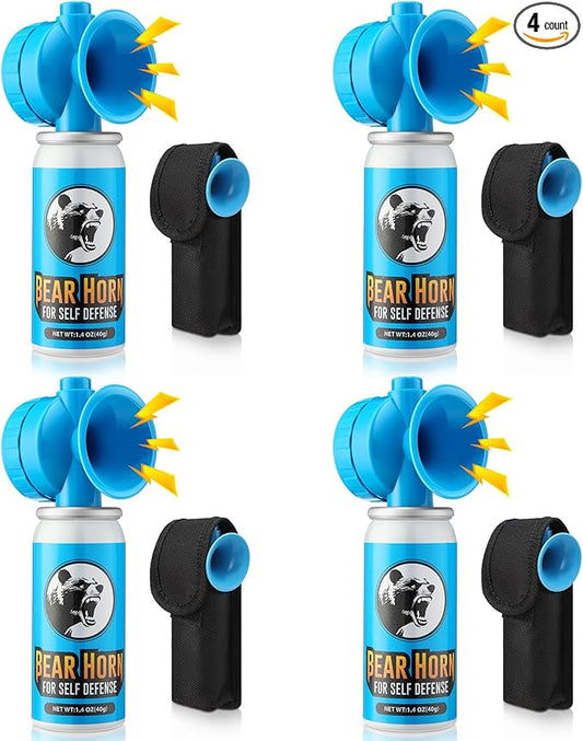 1.4oz Bear Horn Self Defense 123dB Loud Air Horn Audible up to 1/2 Mile Safety Air Horn for Wild Animals Bear Alarm for Hiking Climbing Camping and Outdoor Protection