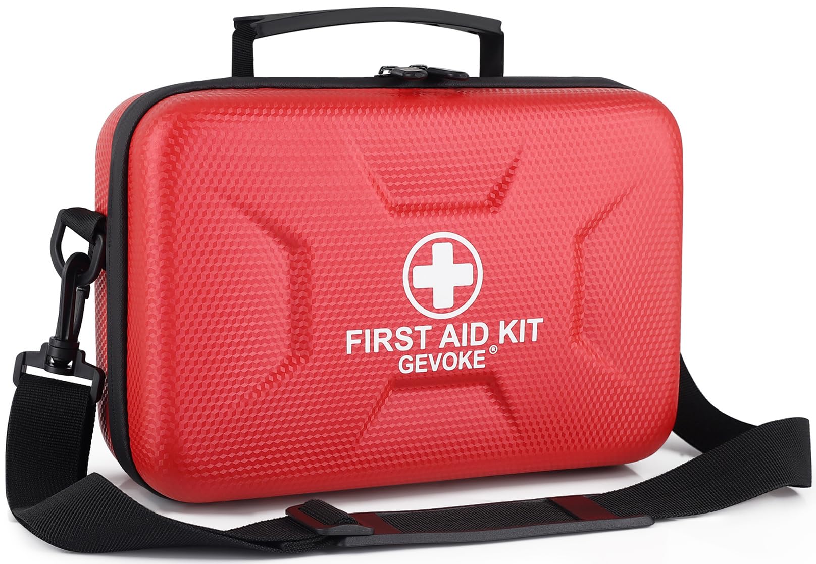Gevoke 410 Piece Waterproof Hard Shell First Aid Kit, Red