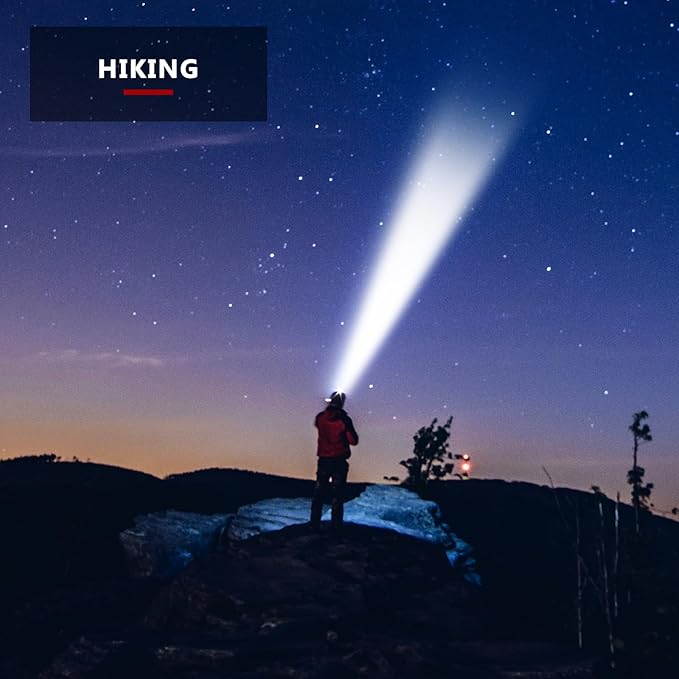 Bright LED Rechargeable Headlamp,Lightweight Mini Head Lamp with 2 Modes,IPX5 Waterproof USB Headlight with 90° Adjustable, Outdoor Portable Flashlight Headlamps for Hiking Running Camping(2pcs）