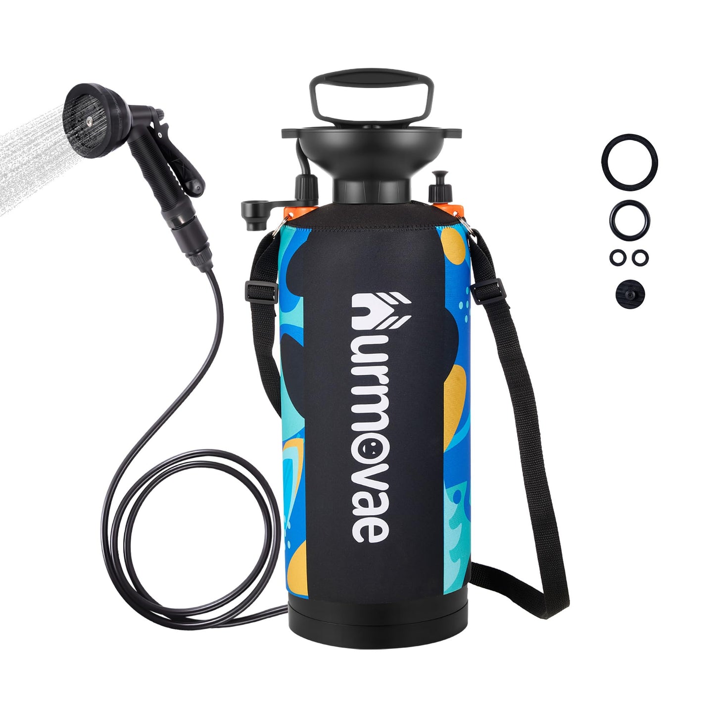 Hurmovae 2.1Gallon (8L) Portable Shower for Beach & Camping, 10 Spray Modes