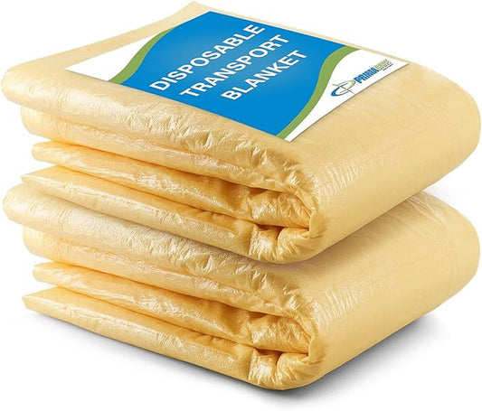 Primacare CB-6821 Emergency Disposable Transport Blanket, Lightweight and Warerproof, Space Blanket for Outdoors, Camping, First Aid, Hiking, Survival, 60??x 90?? Yellow