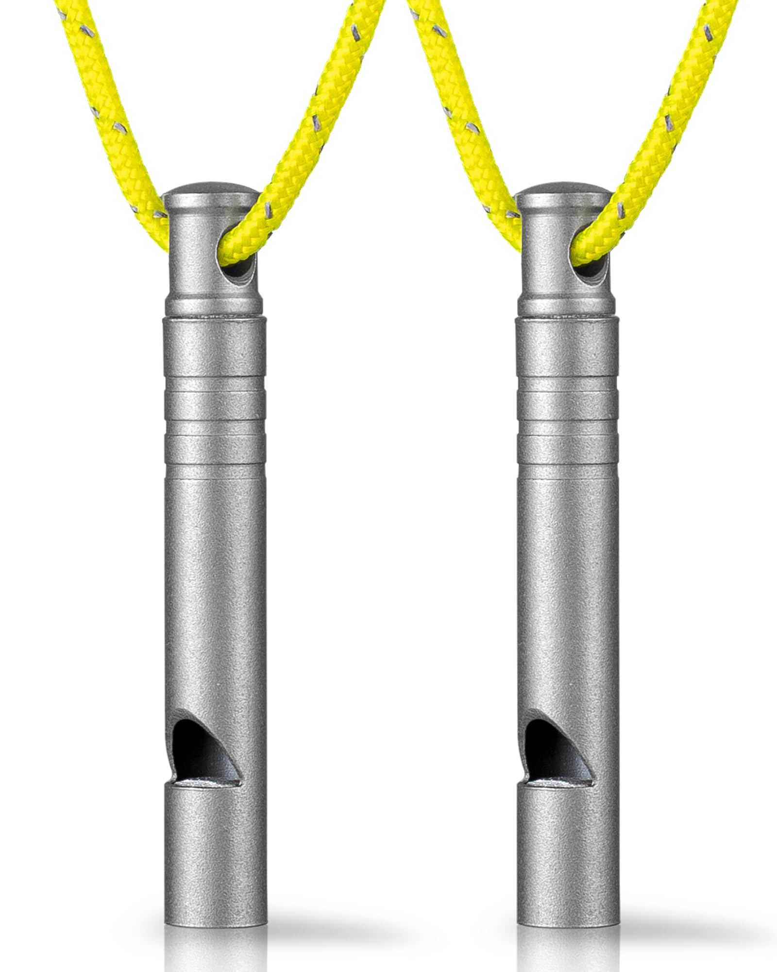 TISUR Titanium Emergency Whistle,Dog Whistle (Gray-2PCS)