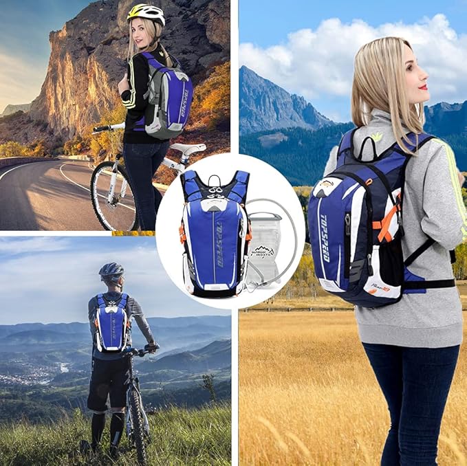INOXTO Hydration Pack Backpackï¼?8L Hydration Pack Lightweight Water Backpack with 2L Water Bladder Bag Daypack for Hiking Running Cycling Camping Hunting for Women Men
