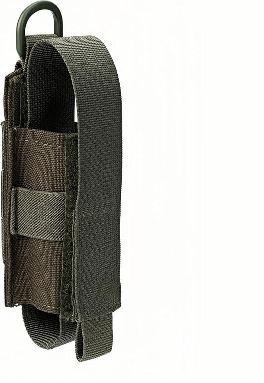 Tactical Flashlight Holster MOLLE Torch Holder MK4 OC/Mace Pepper Spray Canister Carrier EDC Flash