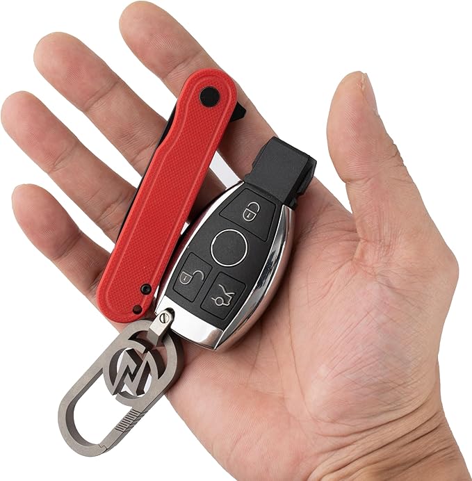 G040 Pocket Knife, 2.75'' D2 Steel Blade G10 handle, Small EDC Knife with Pocket Clip for Men Women, 2.1oz