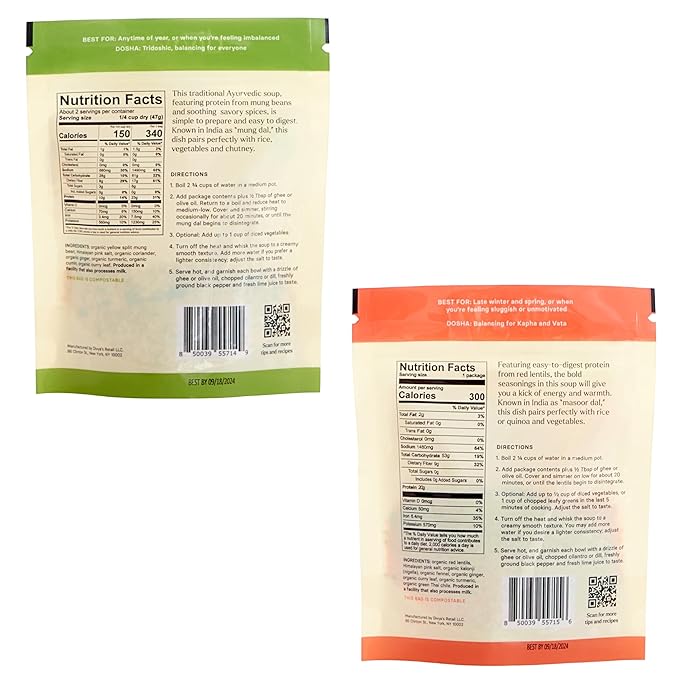 Divya's One-Pot Meal Variety Pack Bundle, Ayurvedic Meals with Grains, Lentils, & Spices, Healthy & Nourishing Plant-Based Meal, Vegan, Non-GMO, Gluten Free, Organic, Single Serve 6 Pack