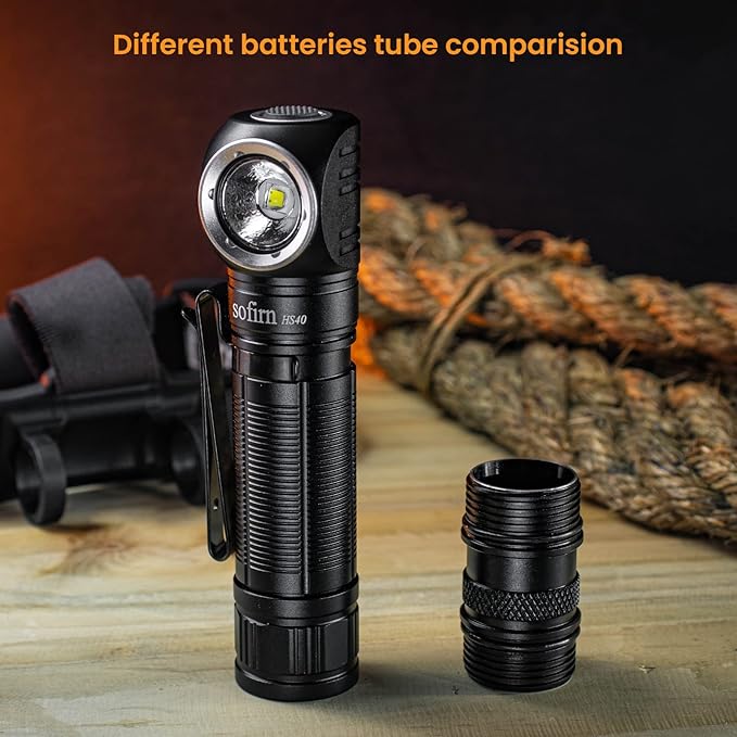 sofirn HS40 Rechargeable Headlamp 2000 Lumens, Super Bright Headlamp Flashlight with 6500k SST40 LED, IPX8 Water Resistance, Magnetic Tail Cap, Small Head Lamps to wear for Adult Camping Hking