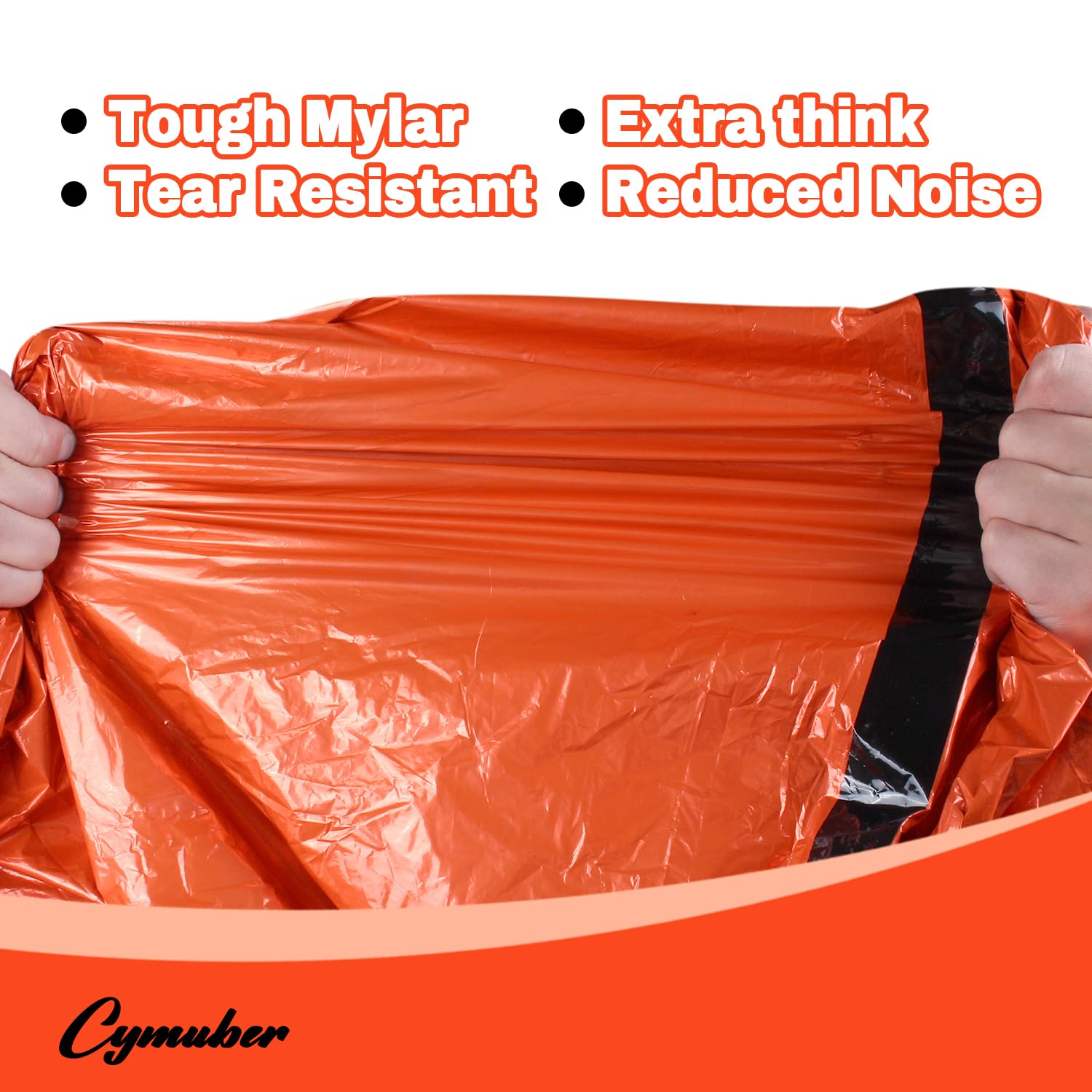 Emergency Sleeping Bag Survival Bag, Cymuber Portable Waterproof Thermal Bivy Sacks Tac Bivvy