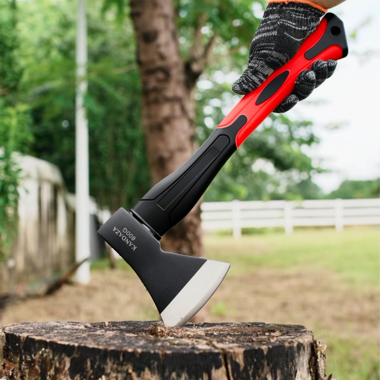 15 Inch Camping Hatchet Axe for Kindling & Wood Chopping