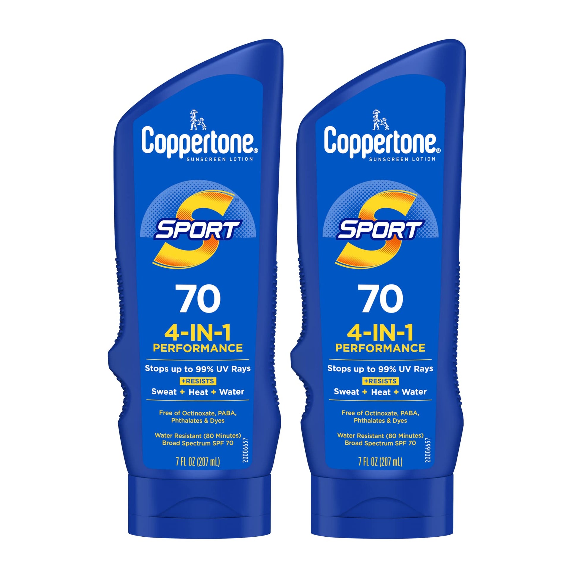 Coppertone SPORT Sunscreen Lotion SPF 70, Value Pack, 2 x 7 FL OZ