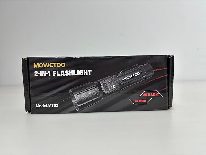Black Light Flashlight 395NM, UV Light USB C Rechargeable with LCD Display, Zoomable Woods Lamp 2N1, Blacklight for Pet Urine Detection, Resin Curing, Rocks, Travel, Minerals, Scorpion, Glass, Leak