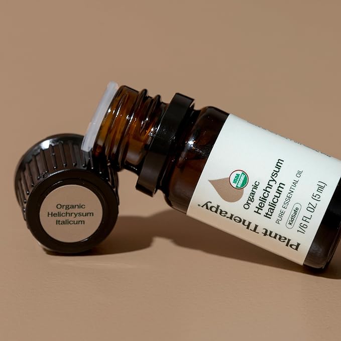 Plant Therapy Organic Helichrysum Italicum Essential Oil 100% Pure, USDA Certified Organic, Undiluted, Natural Aromatherapy, Therapeutic Grade 5 mL (1/6 oz)