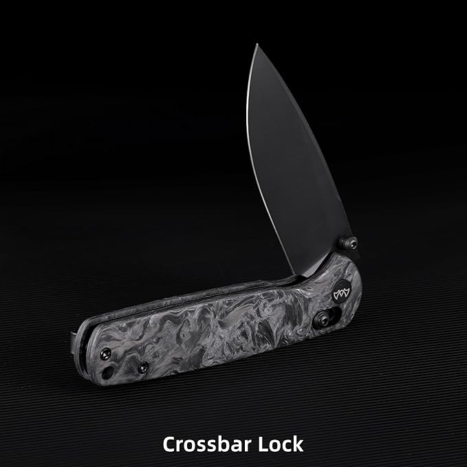 Pocket Knife, 3.23" 14C28N Blade Small EDC Knife with Clip and Crossbar Lock, Folding Knife for Men, Sharp Camping Hiking Hunting Survival Knives