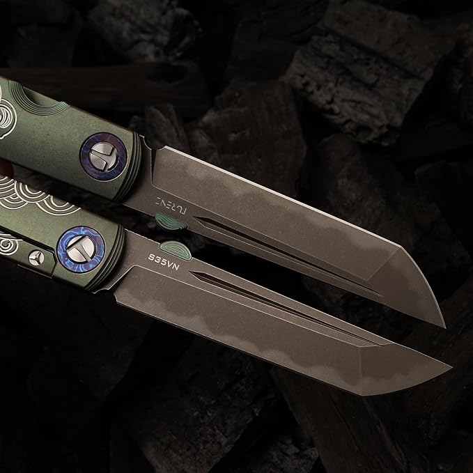 S35VN steel TC4 titanium alloy handle pocket folding knife, Japanese style can be preferred as a gift, camping, home, outdoor, EDC