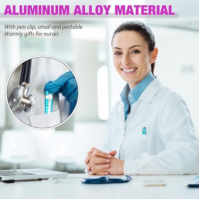 30 Pack Mini Pen Flashlights Bulk LED Pen Lights Aluminum Pocket Flashlights with Clips Small Handheld Torches Gifts for Camping Hiking Emergency Outdoor (Multicolor)