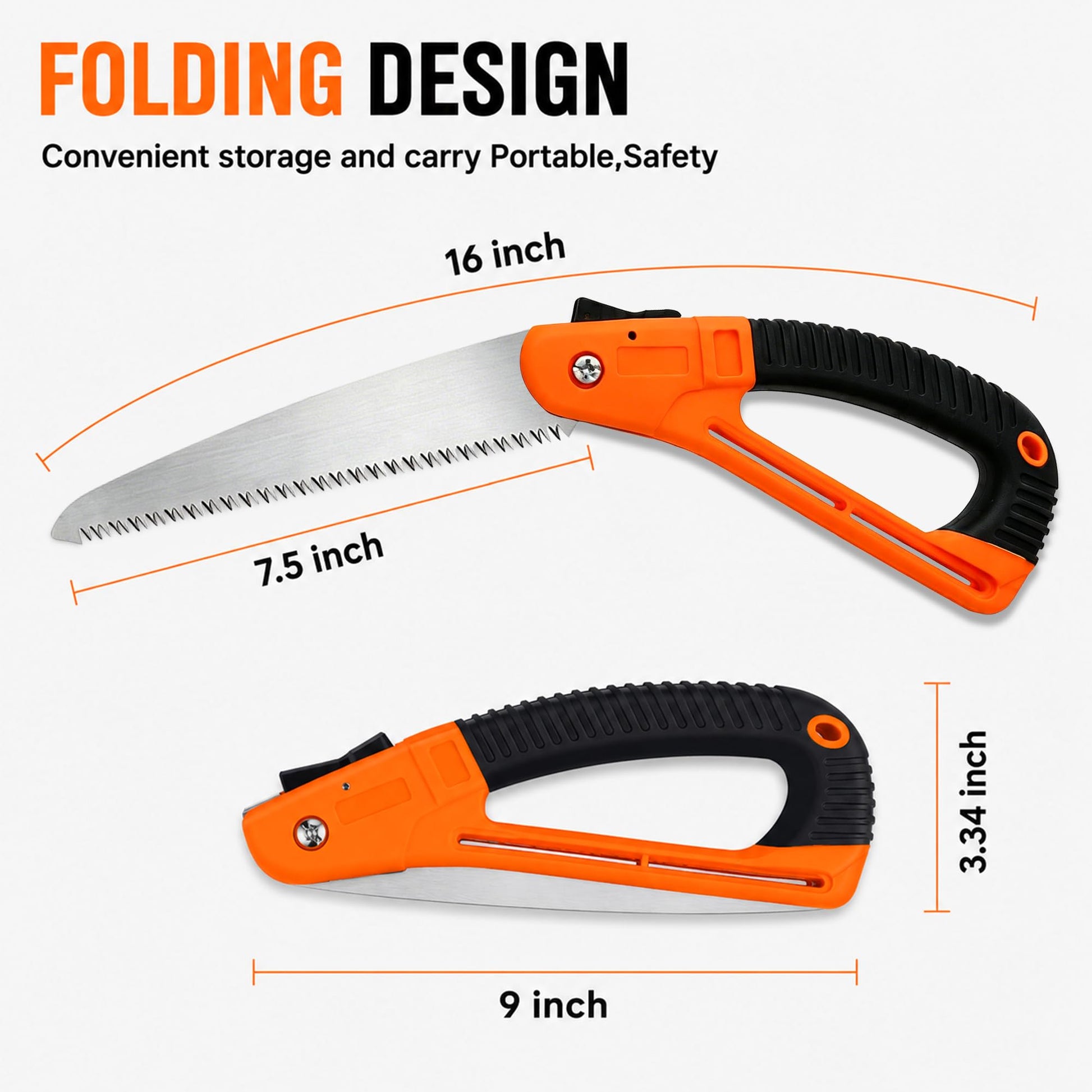 RYLVORN Camping Saw with Upgraded Hand Guard and SK5 Blade