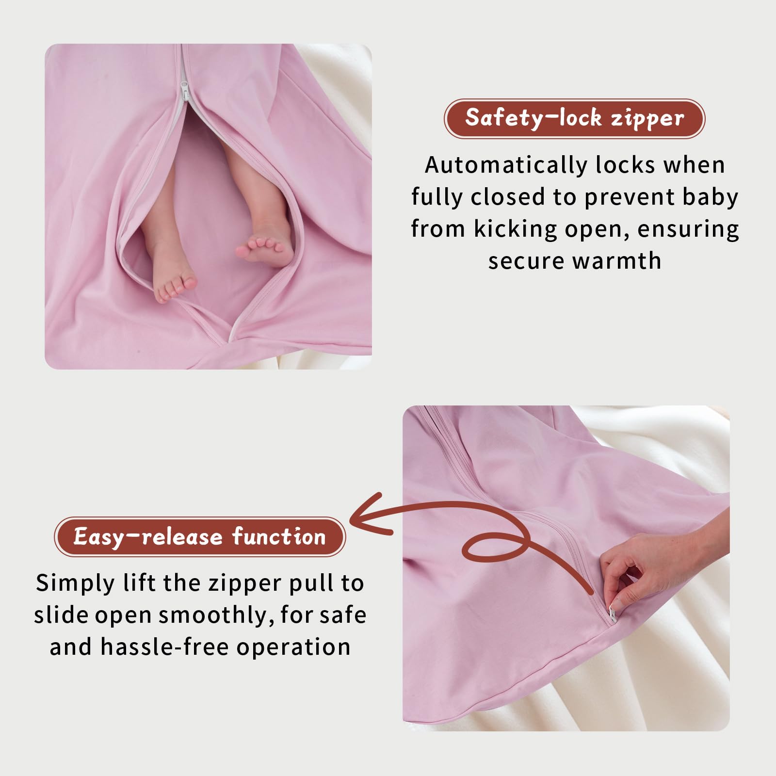 Wrrernsin Baby Sleep Sack 0-6 Months,100% Cotton TOG 0.5 Wearable Blanket for Newborn and Infant, 3