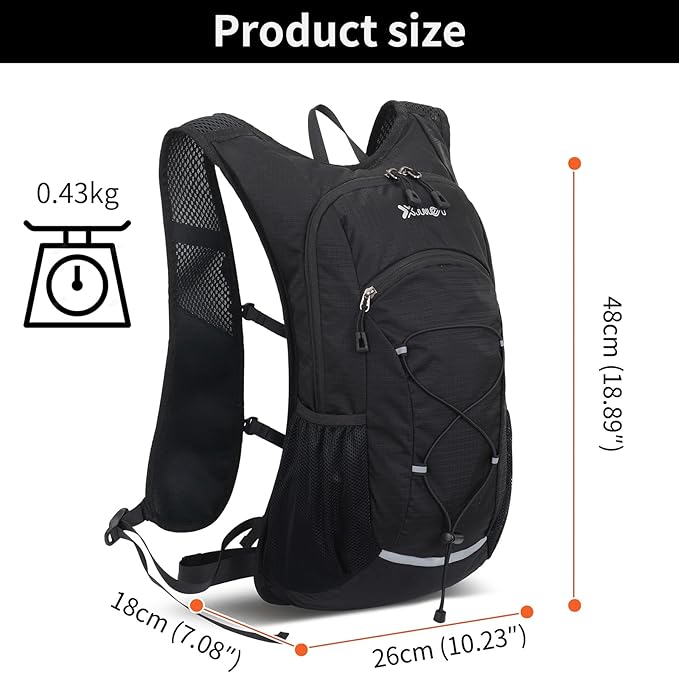 15L Small Hiking Backpack Lightweight Hydration Backpack for Men Women, Warterproof Hiking Daypack for Travel Cycling