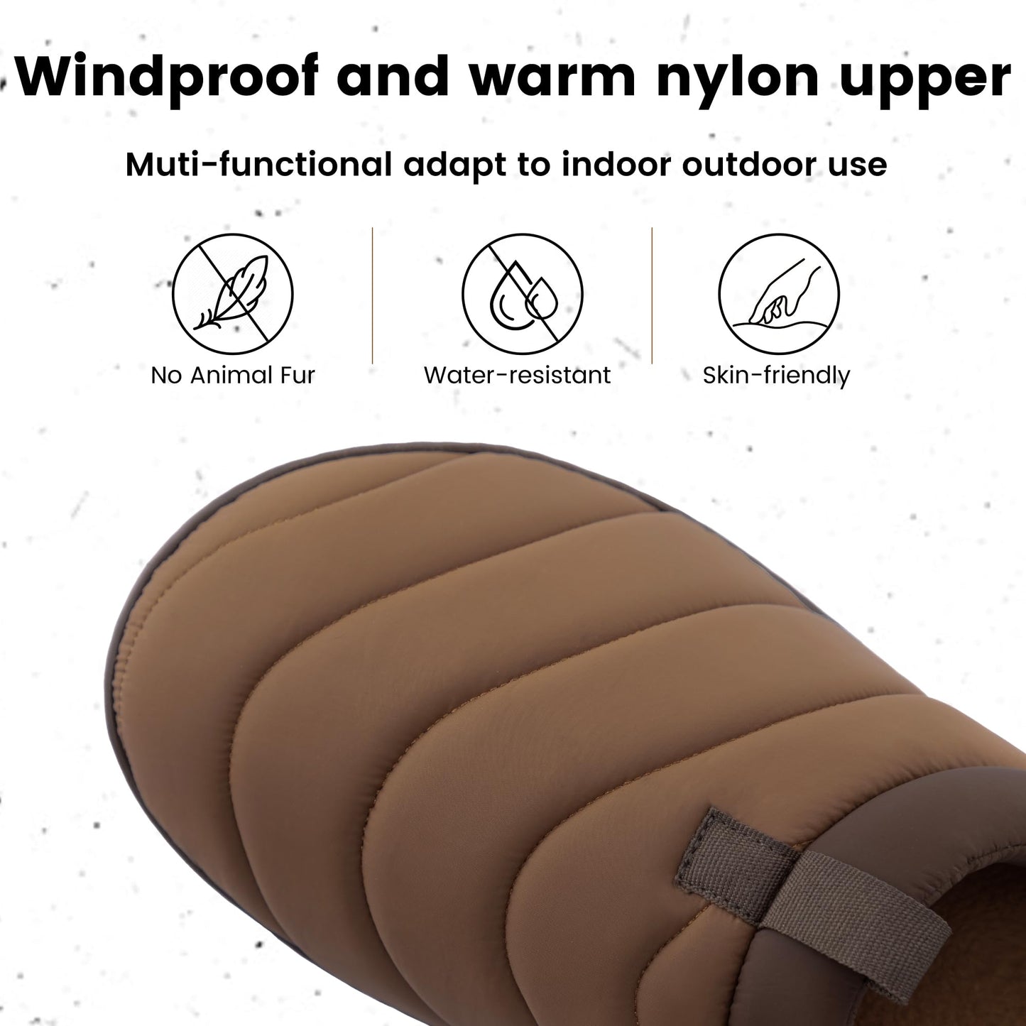 Men's Indoor Outdoor Slip On Campmate Slippers Memory Foam – Slide-in House Shoes, Cool Summer