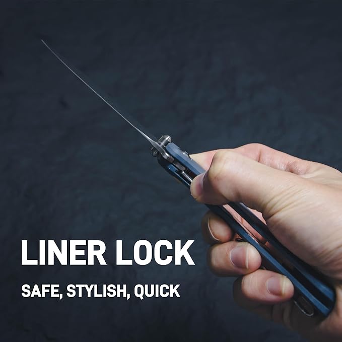 ARTISANCUTLERY Tradition V2 Pocket Knife, 3.58" S35VN Steel Blade with G10 Handle for Men Women(1702M Blue)