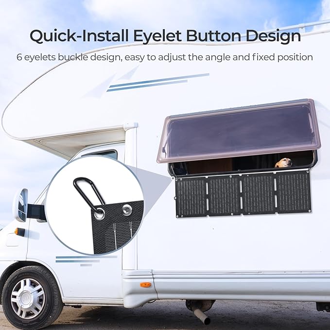 Renogy Solar Panels, 30W Portable Solar Panel Charger, Fast Charging for iPhone, iPad, Tablets, Laptop, Power Bank, with USB-C USB-A DC Ports, IP67 for Camping, Hiking, Backpacking, Outdoor