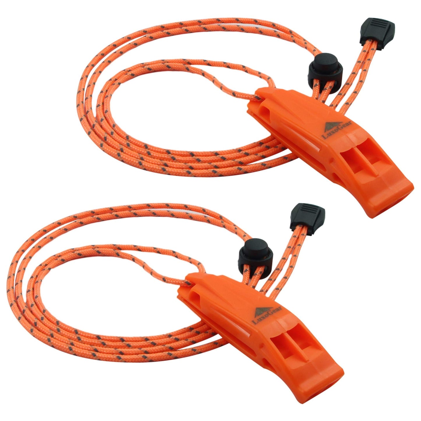 LuxoGear Emergency Whistles with Lanyard Safety Whistle Survival Shrill Loud Blast for Kayak Life