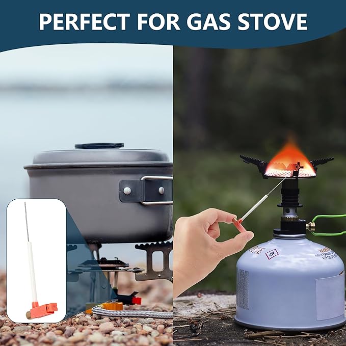 Piezo Ignitor Piezo Spark Ignition Kit Electrode lgniter and Brass Jet Nozzle Misting Nozzle LPG Gas Orifice Pipe Replacement for Camping & Backpacking Stove Burner Heater ï¼? Pack)