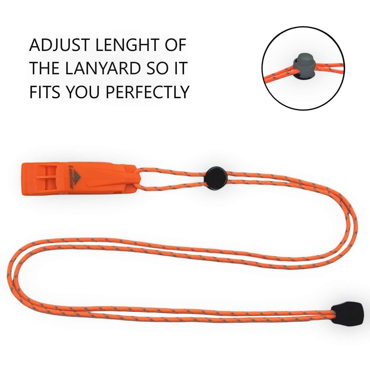 LuxoGear Emergency Whistles with Lanyard Safety Whistle Survival Shrill Loud Blast for Kayak Life