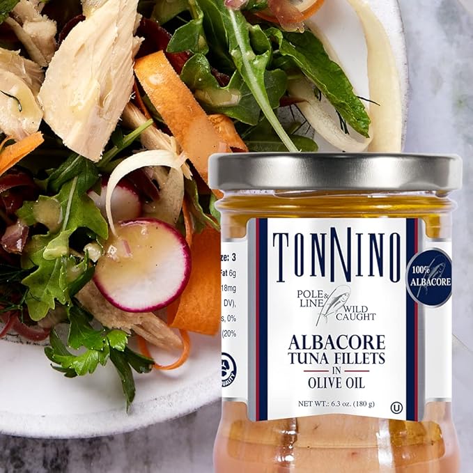 Tonnino Tuna Fish Albacore - Olive oil ??Pack of 6 ??Alternative to Salmon ??Protein Snacks ??Ready to Eat Meals