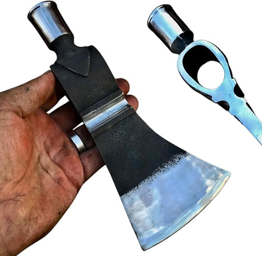 WHS201 Viking Axe Head, Custom Hand Forged Viking Axe Real Head, Tomahawk Viking Hatchet Beared Camping Axe Blade, 5160 HIGH Carbon Steel Blade, Viking Gift for Him - Christmas Gift (Ax)