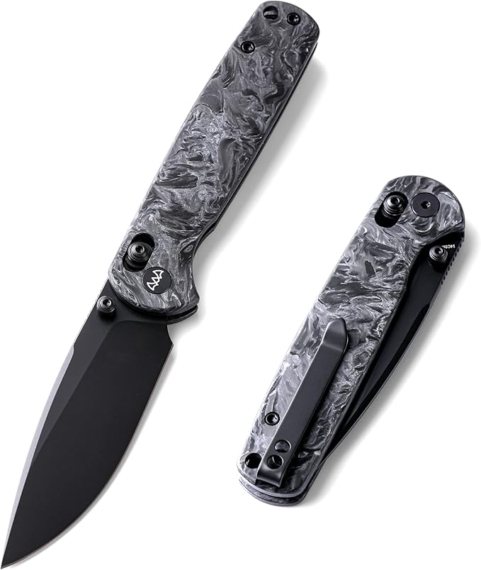Pocket Knife, 3.23" 14C28N Blade Small EDC Knife with Clip and Crossbar Lock, Folding Knife for Men, Sharp Camping Hiking Hunting Survival Knives