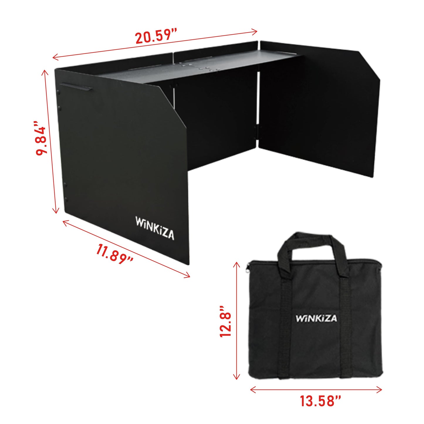 WINKIZA Camping Stove Windscreen Outdoor Foldable Gas Stove Windshield, Camping Wind Blocker with a