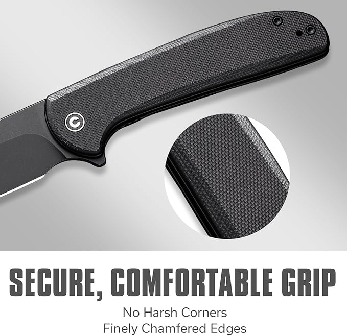 CIVIVI Primitrox Folding Knife for EDC, Flipper Pocket Knife with 3.48" Nitro-V Blade G10 Handle for Everyday Carry C23005A-2