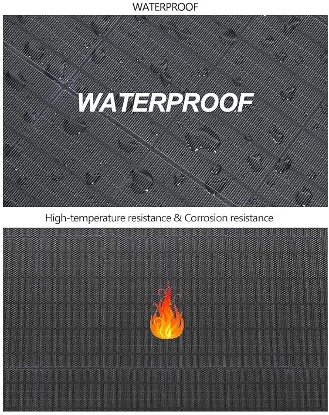 LensunSolar 50W Full Black Flexible Solar Panel, 34x14in, Waterproof Lightweight with Highest Efficiency PERC Mono Solar Cells for RV,Van,Tent