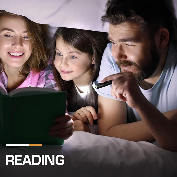 EverBrite Pen Light, 100LM Pocket Flashlights, Aluminum LED Pen Flashlights with Clip, 8 AAA Batteries Included, Pocket Flashlight for Camping, Emergency, Mechanic, Pack of 4, Black