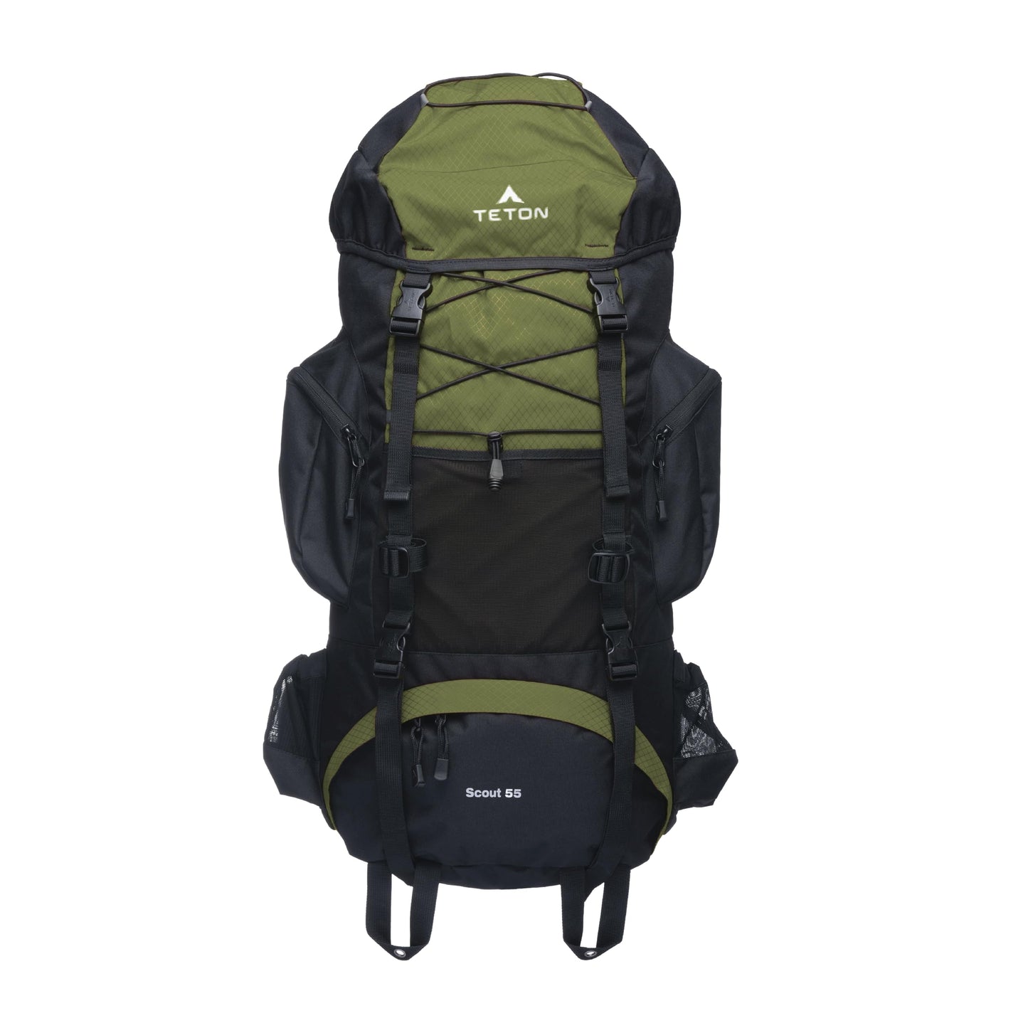 Teton 55L Scout Internal Frame Backpack for Hiking, Camping, Backpacking, Travel, Rain Cover