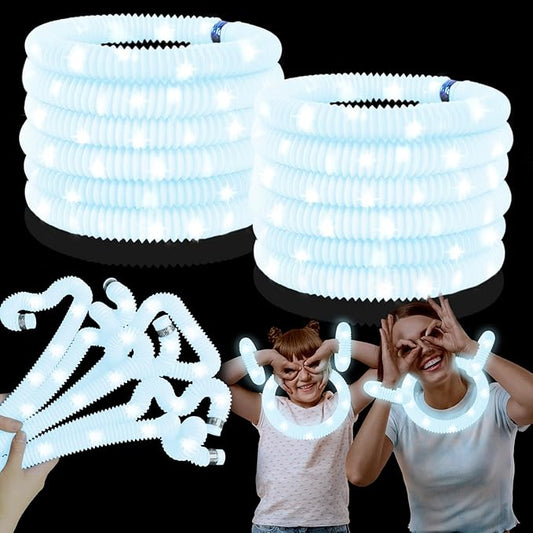 White Glow Sticks Party Favors Supplies Decorations for Wedding, Light Up Sticks Wands Necklaces Bracelets Accessories for Kids & Adults, Wedding Reception Send Off Gifts, Dance Floor Props Essentials