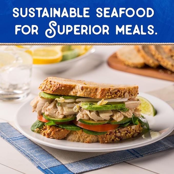 Blue Harbor Fish Co. Wild Albacore Solid White Tuna in Water with Sea Salt - 4.6 oz Can (Pack of 6)