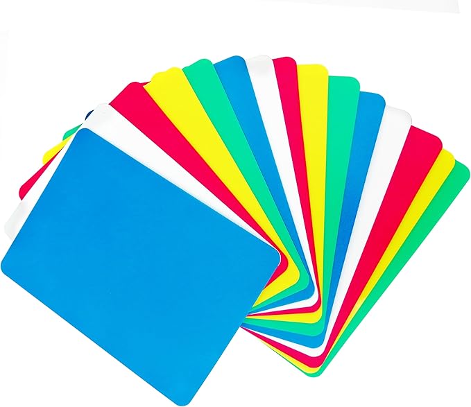 XANADU 15 Pack Plastic Poker Cut Cards Poker Size Casino Deck Cutting Cards with Smooth & Matte Sides – 5 Assorted Colors