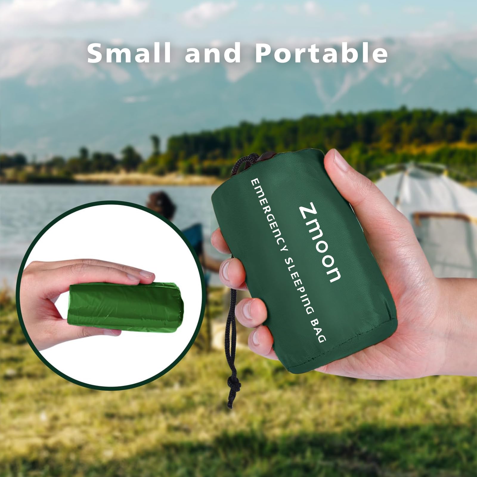 Zmoon Emergency Sleeping Bags 2 Pack Portable Waterproof Thermal Bivy Sacks