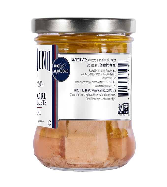 Tonnino Tuna Fish Albacore - Olive oil ??Pack of 6 ??Alternative to Salmon ??Protein Snacks ??Ready to Eat Meals