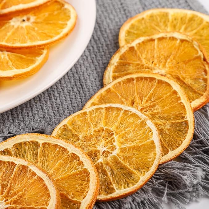 Mkostlich Dried Orange Slices Bulk 8.81oz/250g, Natural Dehydrated Orange Slice for Cocktails/ Christmas Decor/ Candles/ Crafts, No Sugar Added