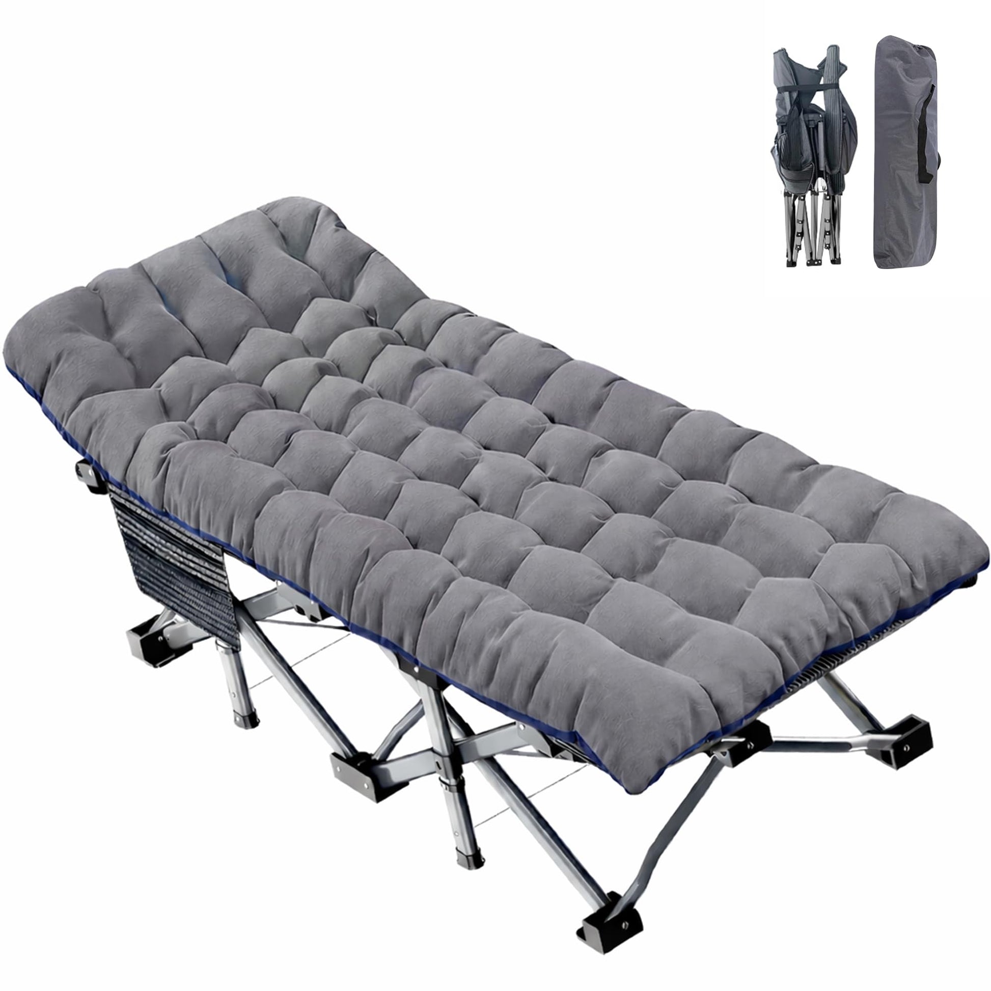 ABORON XXL Camping Cot for Adults, Oversized 78"×32" Folding Camping Bed, 900LBS Heavy Duty Outdoor