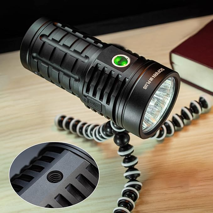 sofirn Q8 Plus Powerful Flashlight max 16000 Lumens, Max 554 Meters Beam Distance, High Powered 6* LED, Anduril 2 UI, Water Resistance, for Hunting, Searching, Survival Kit, Emergency