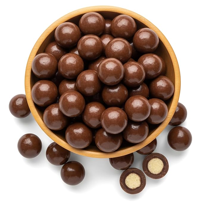 NY Spice Shop Maple Chocolate Malt Balls Party Decorations - 1 Pound Malted Milk Ball Candy Birthday Gifts - Chocolate Malted Milk Ball - Dark Chocolate Malt Balls Holiday Snacks