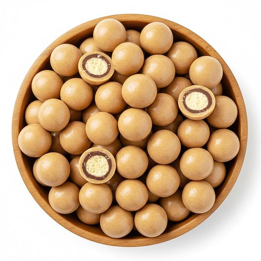 NY Spice Shop Peanut Butter Chocolate Malt Balls Party Decorations - 8 Ounce Malted Milk Ball Candy Birthday Gifts - Chocolate Malted Milk Balls - Dark Chocolate Malt Ball Holiday Snacks