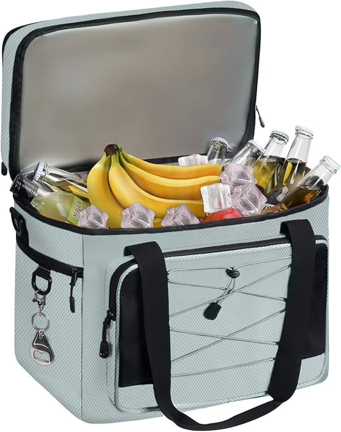 Maelstrom Collapsible Soft Cooler Bag, 24/30/60/75 Cans Beach Cooler, Ice Chest, Leakproof & Portable for Beach, Camping, Road Trips & Grocery Shopping